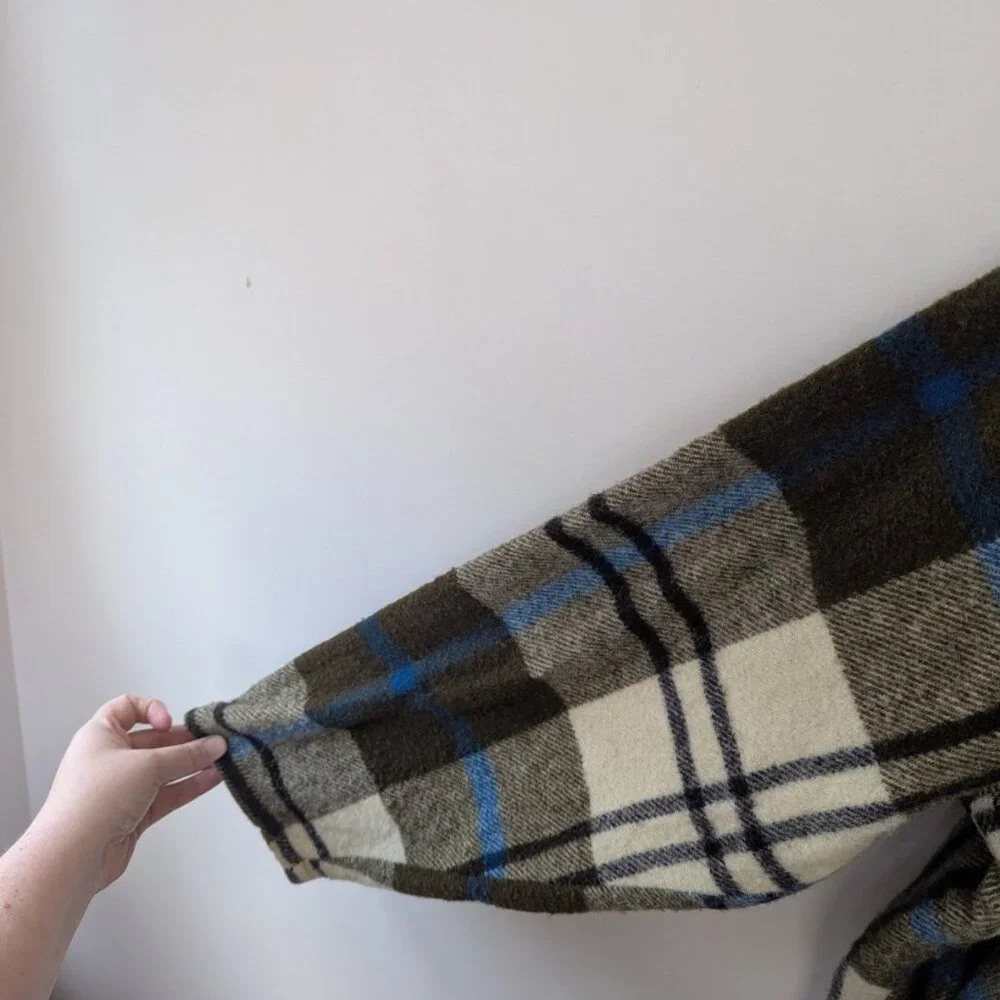 Vintage 50s Woolrich Pull Over Plaid Jacket Wool USA Hunting‎ Retro XL